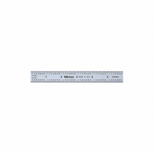 MITUTOYO 182-104 Steel Rule, 3R, 1/10, 1/32, 1/50, 1/64 Inch Size, 6 Inch Length | CJ3NDR 54GE61