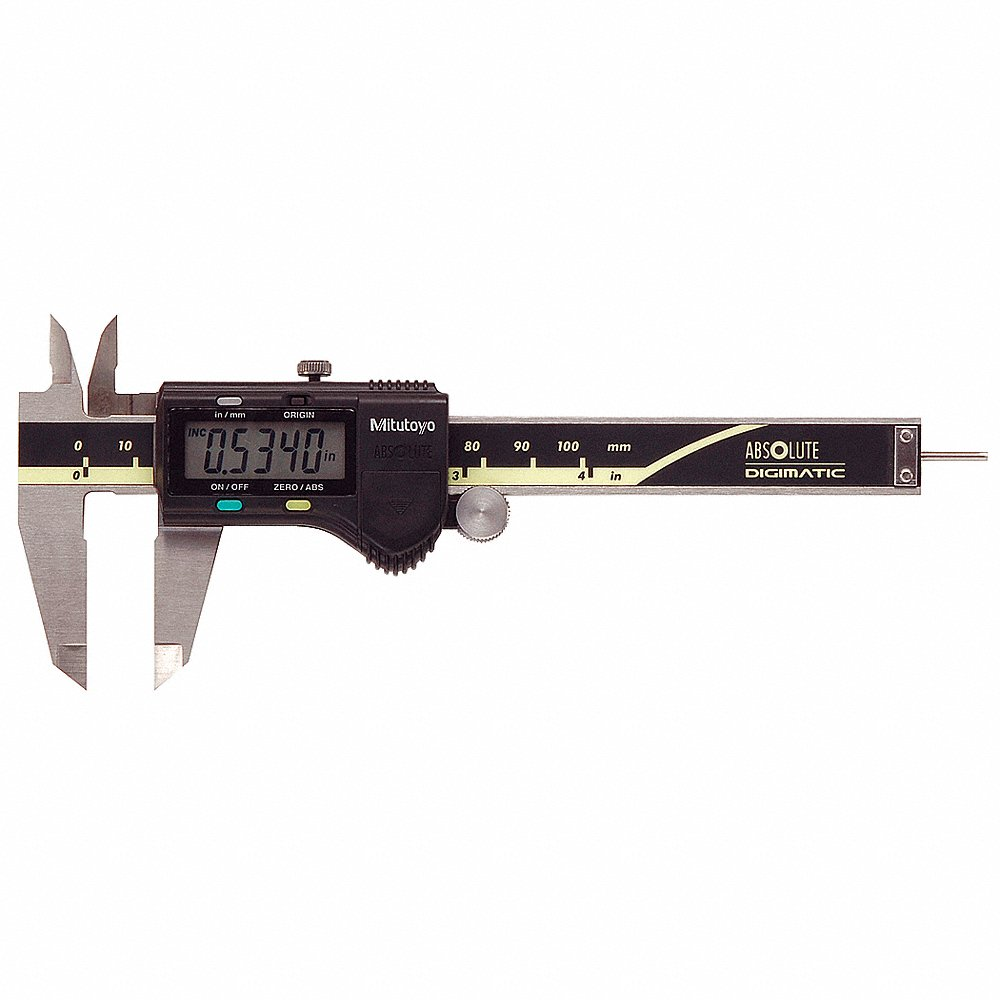 Compact 4-Way Digital Caliper, 0 Inch to 4 Inch / 0 to 100 mm, Included, Cabled