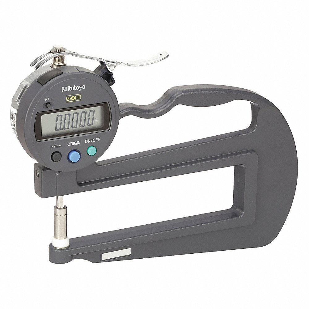 Digital Thickness Gauge, 0.0005 Inch to 0.47 Inch / 0.01 to 12 mm