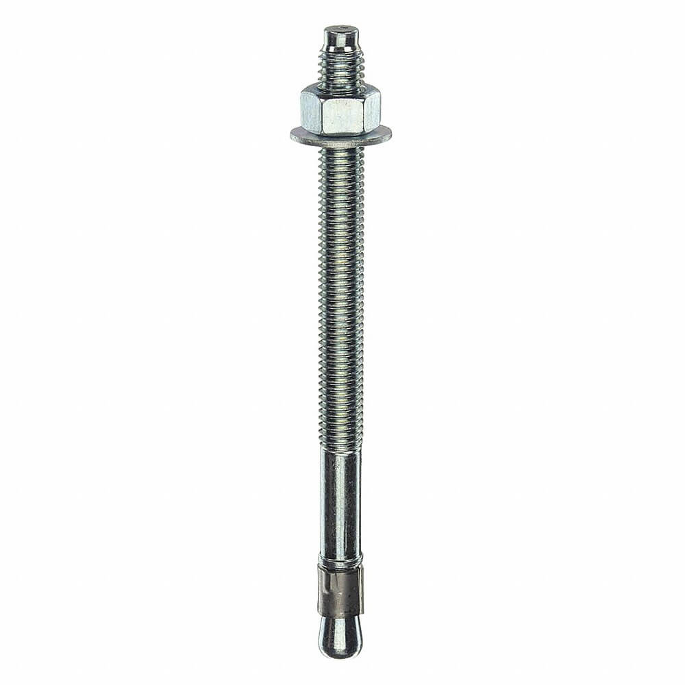 Wedge Anchor, 3/8 In - 16 Thread Size, 5 In Anchor Lg., 4 In Thread Lg., 3 3/8 In Max. Work Thk.