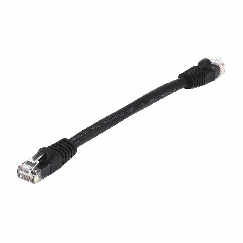 MONOPRICE 7498 Patch Cord Cat6 0.5Ft Black | AA6DFH 13U522