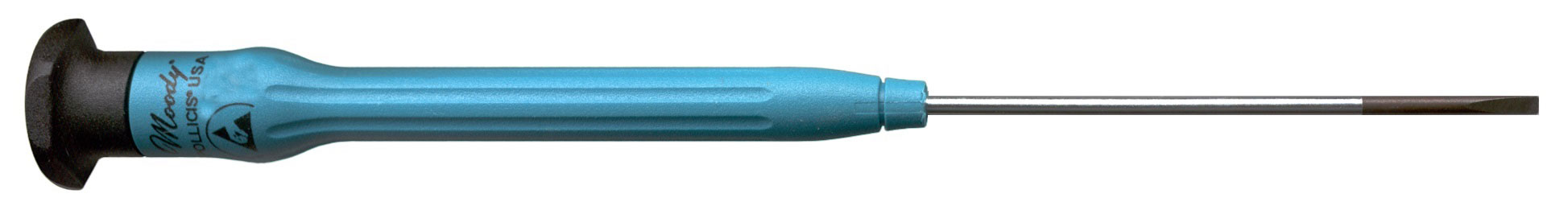 MOODY TOOL 51-2022 Slotted Screwdriver, Fixed, Esd-Safe, Short, 0.025 Inch | CE2FYT