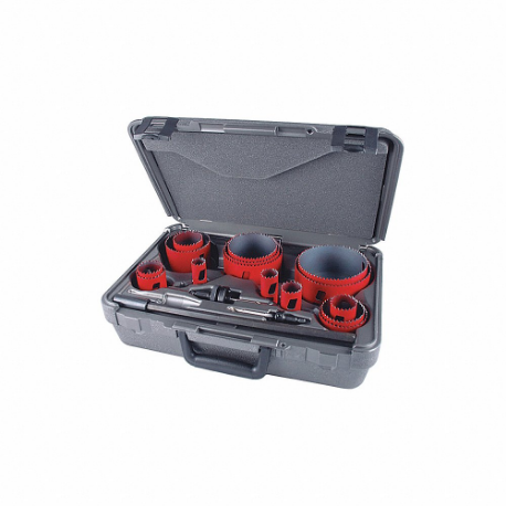 MORSE CUTTING TOOLS MHS06I Hole Saw Kit, 19 Pieces, 3/4 Inch to 4 1/2 Inch Saw Size Range | CT3VBC 53WM62