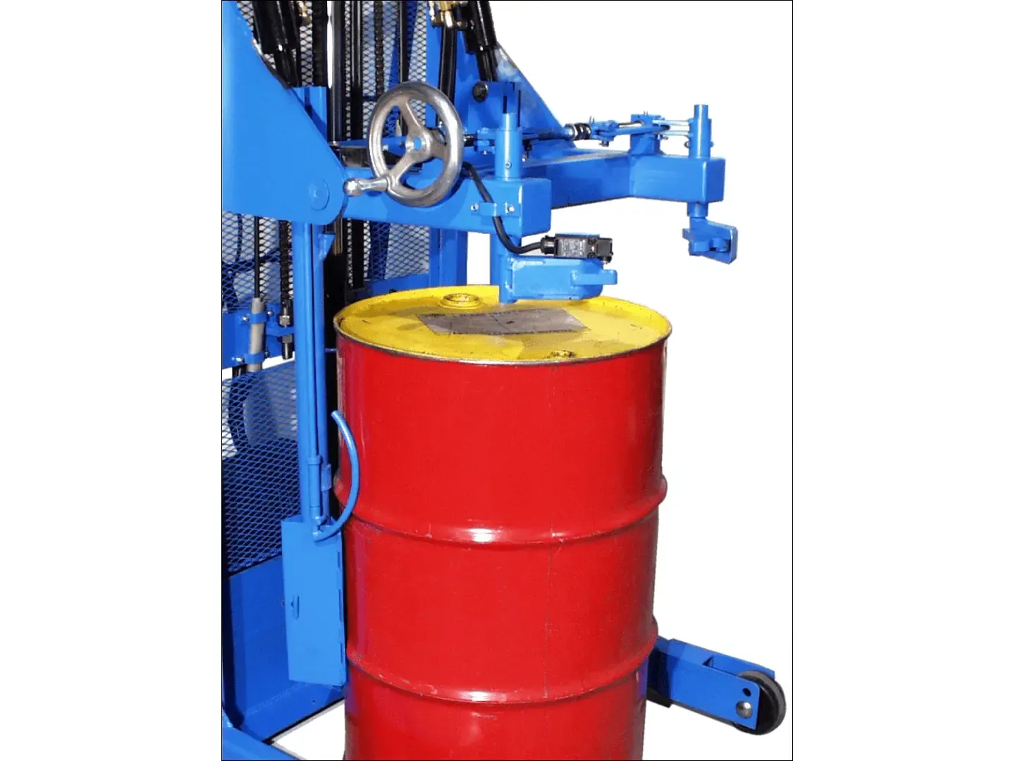 Drum Racker, 1.42m, 50Hz Power Lift & Tilt, 208L Drum, 800 lbs. Capacity