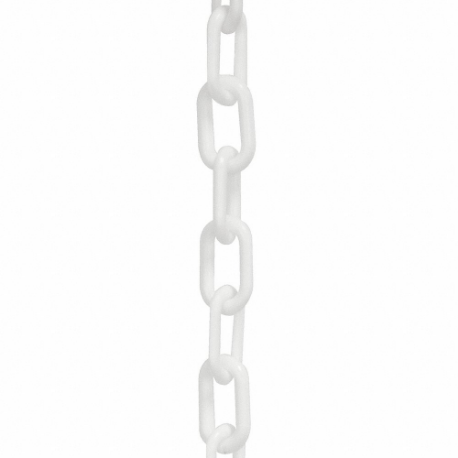 MR. CHAIN 51001-100 Plastic Cha Inch, Outdoor or Indoor, 2 Inch Size Size, 100 ft Length, White | CT3WYF 52YA83