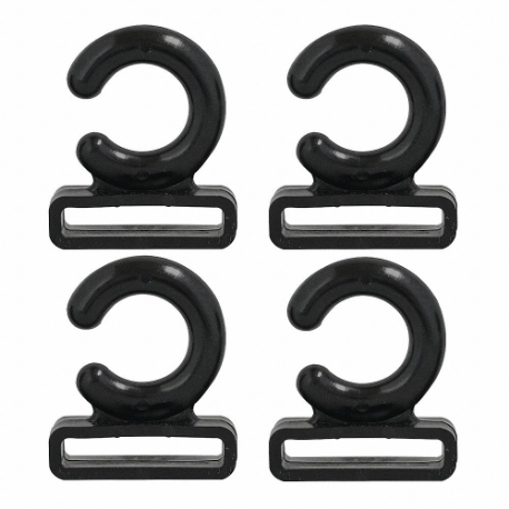 C-Hook, Outdoor or Indoor, 2 Inch Size, Black, UV Inhibited Polyethylene