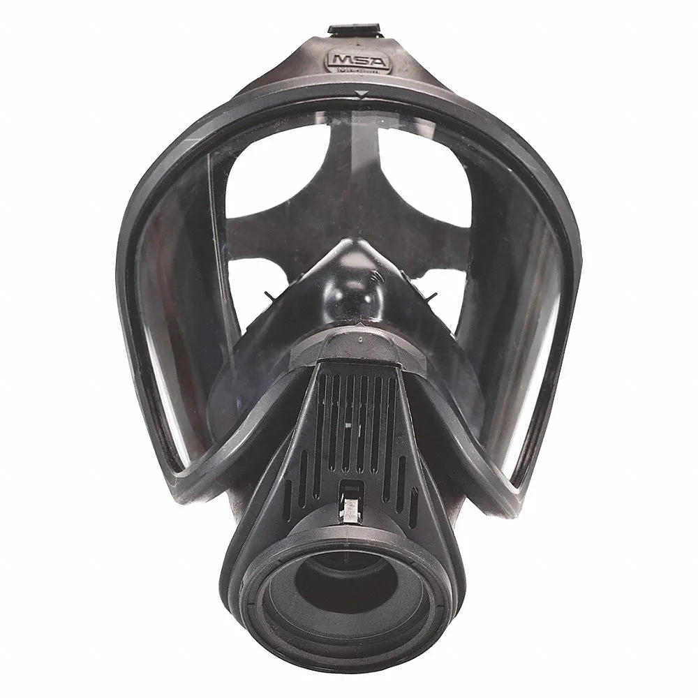 Full Face Respirator, Hycar Rubber, 5 pt, Push to Connect, M Mask Size, Rubber