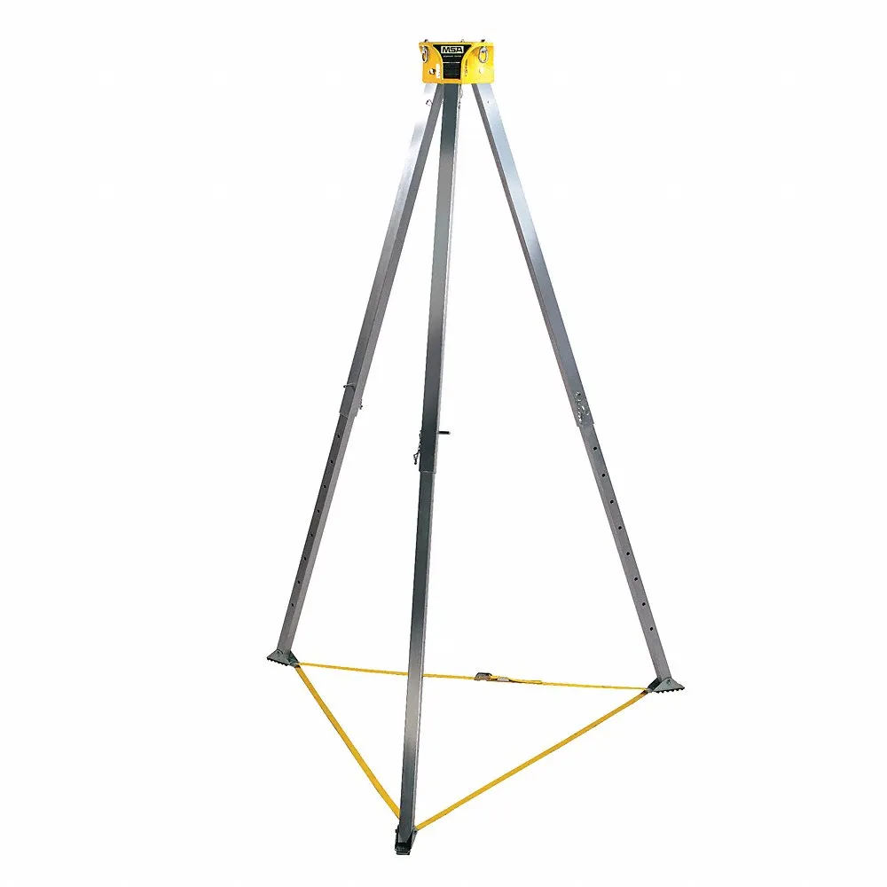 Tripod, 5 ft to 8 ft Ht, 3 1/8 ft to 4 7/8 ft Base, 400 lb Wt Capacity