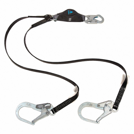 Shock-Absorbing Lanyard, Shock Pack, Hot Work, Aluminum Snap Hook, Aluminum Snap Hook