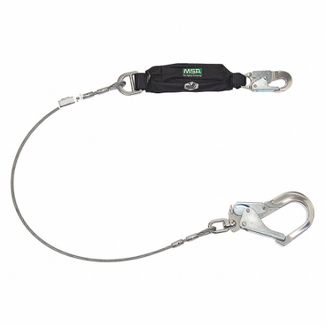 Shock-Absorbing Lanyard, Shock Pack, Aluminum Snap Hook, Aluminum Snap Hook