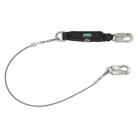 Shock-Absorbing Lanyard, Shock Pack, Aluminum Snap Hook, Aluminum Snap Hook