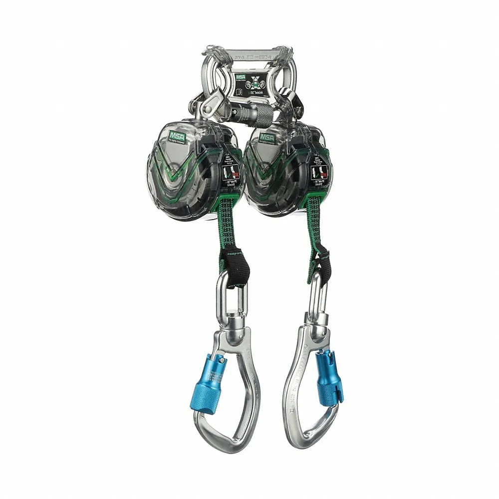 Self-Retracting Lifeline, 2 1/2 Inch Steel Snap Hook Anchor, Harness Steel Carabiner