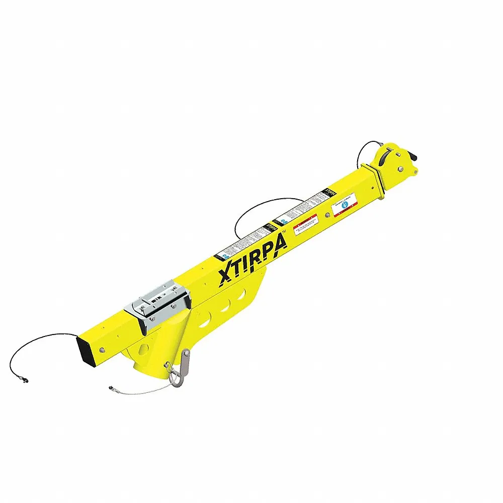 Davit Arm, Upper Arm Mast, Yellow, Powder Coated, Davit Arm, 360 lb Wt Capacity, Aluminum