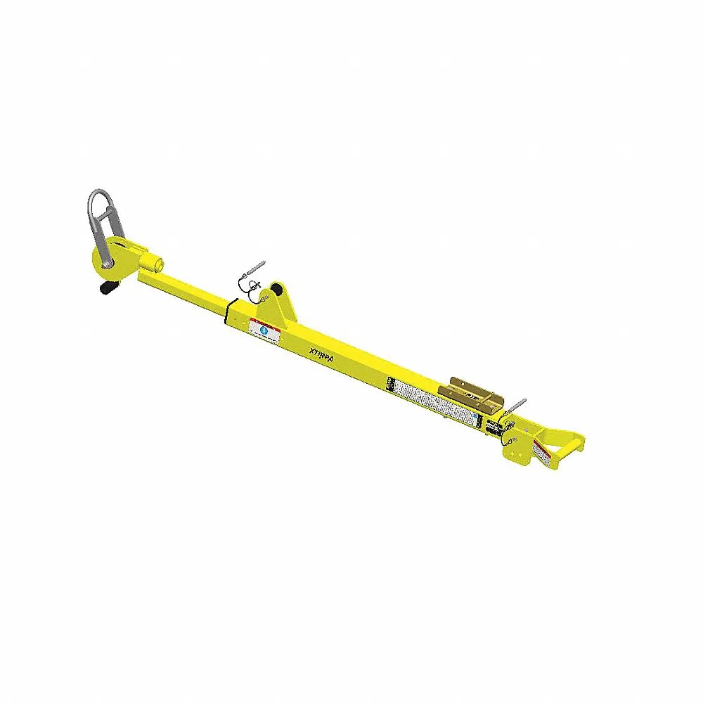 Pole Hoist, 4 3/4 ft to 8 1/2 ft Ht, 4 3/4 ft to 6 1/8 ft Arm, 11 Inch H, Aluminum, Yellow