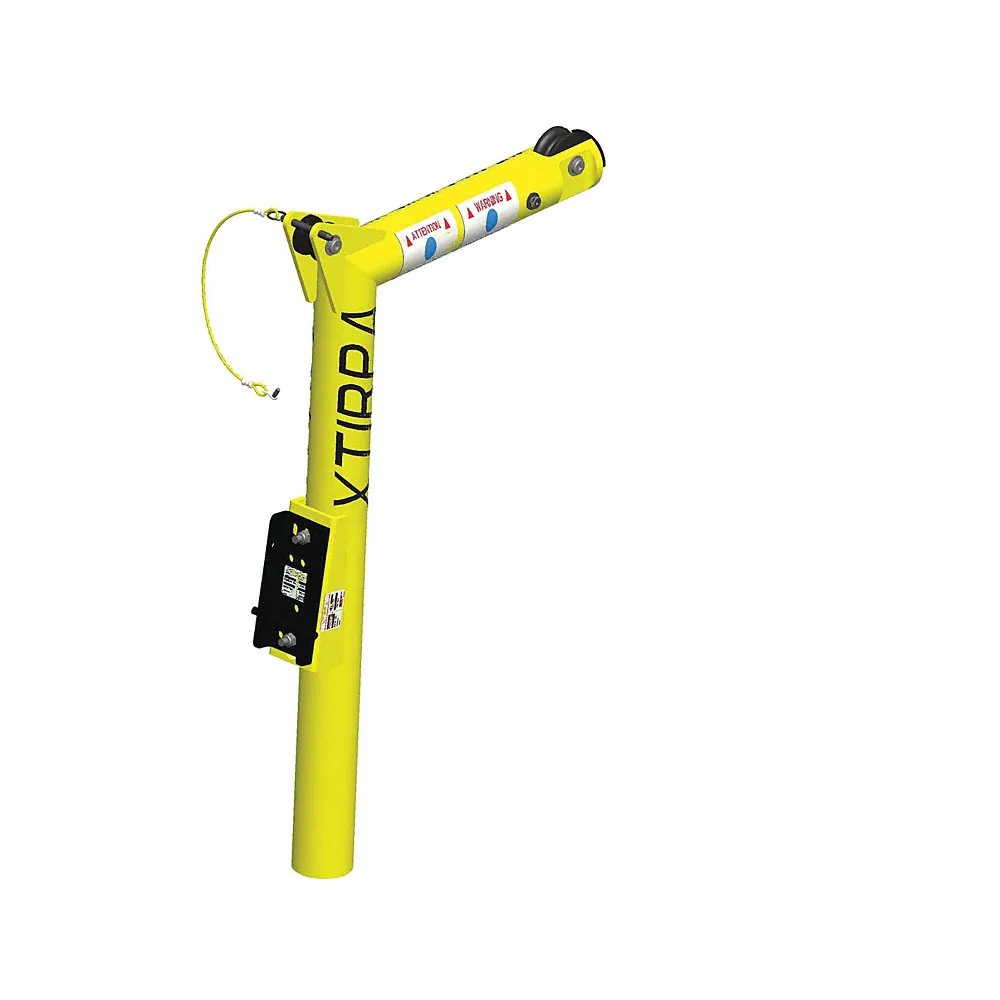 Mast Davit Arm, Upper Arm Mast, Yellow, Powder Coated, Davit Arm, 360 lb Wt Capacity