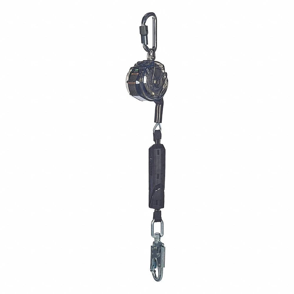 Self-Retracting Lifeline, Aluminium Snap Hook Anchor, Harness Aluminium/Steel Carabiner