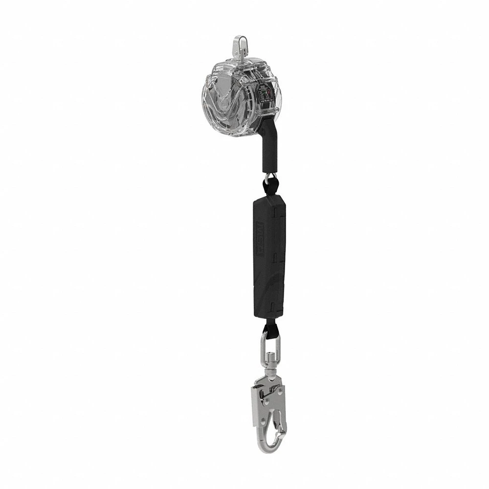 Self-Retracting Lifeline, Aluminium Snap Hook Anchor, Harness Steel, 10 ft, 310 lb