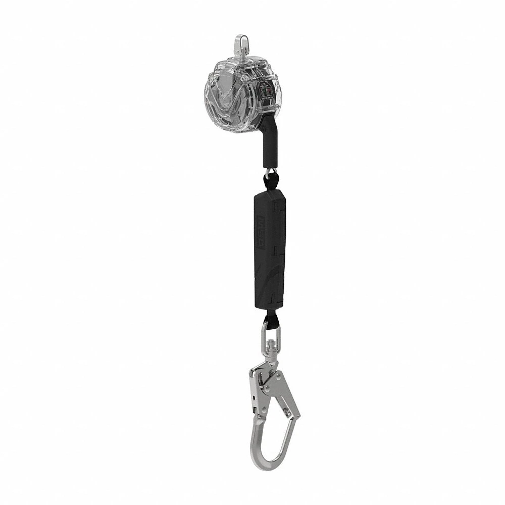 Self-Retracting Lifeline, Steel Snap Hook Anchor, Harness Steel, 10 ft, 310 lb Capacity