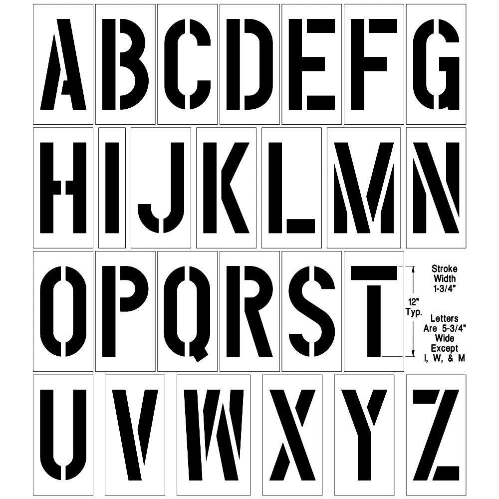 NEWSTRIPE 10000903 Complete Alphabet, 8 Inch L | AG8HDJ