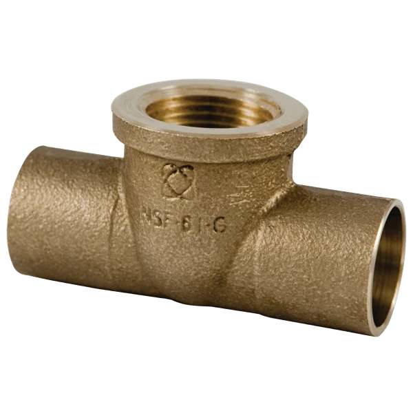 NIBCO 712R-LF 1/2X1/2X3/8 Reducing Tee Low-lead Cast Bronze | AD3MNU 40F236