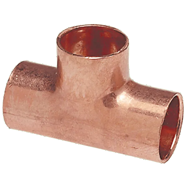 Bullhead Tee, Cup x Cup x Cup, 3/8 x 3/8 x 1/2 Inch Size, Copper
