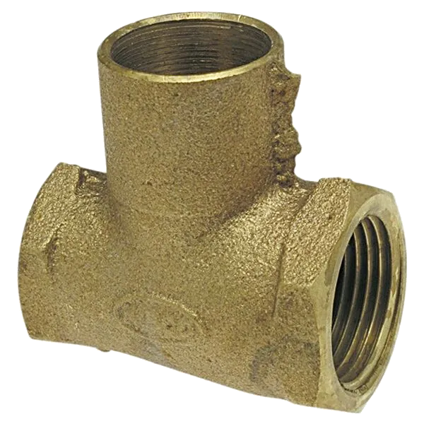 NIBCO BF9110L Tee, 3/4 x 1/2 x 3/4 Inch Size, Bronze | BU4TYT