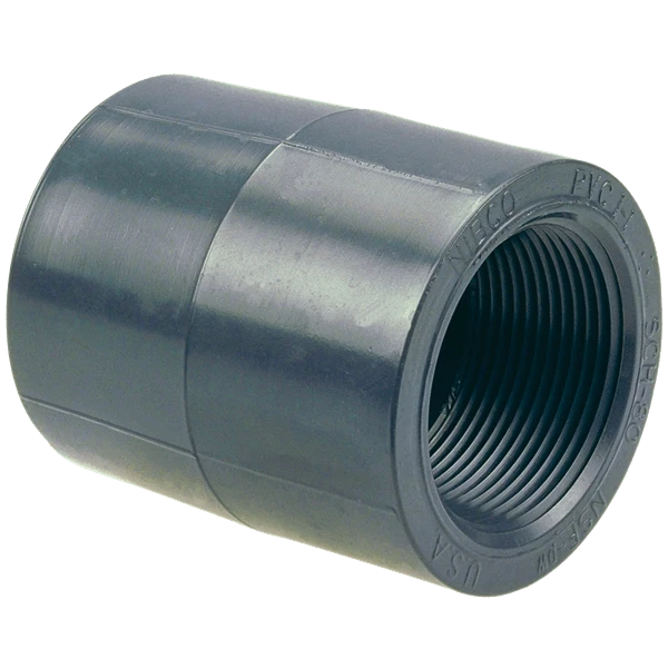 NIBCO CA03000 Reducing Coupling, 1-1/2 x 1/2 Inch Size, FNPT End Style, PVC | BU4UJB