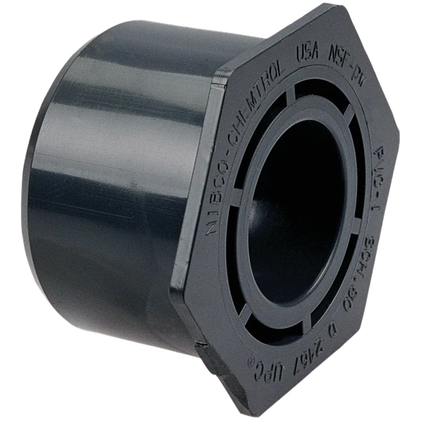 NIBCO CA13530 Flush Reducing Bushing, 12 x 10 Inch Size, Male Spigot x Socket End Style, PVC | BU4UTJ