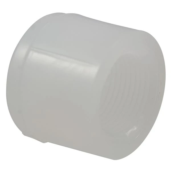 NIBCO CN04360 Flat Cap, 2 Inch Size, FNPT End Style, Polypropylene | BU4WEX