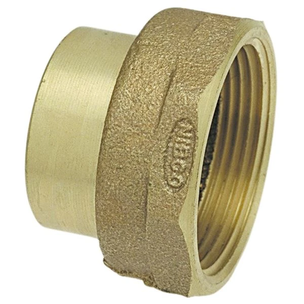NIBCO E026050 DWV Adapter, 1-1/2 Inch Size, Bronze | BU4QDF