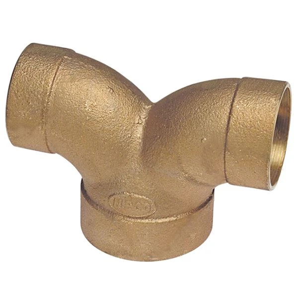 NIBCO E285300 Double DWV Elbow, 1-1/2 Inch Size, Bronze | BU4QME