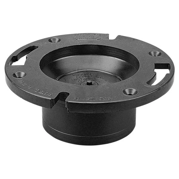 NIBCO I440100 Closet Flange With Knockout Test Plug, 4 x 3 Inch Size, ABS | BU4PRL