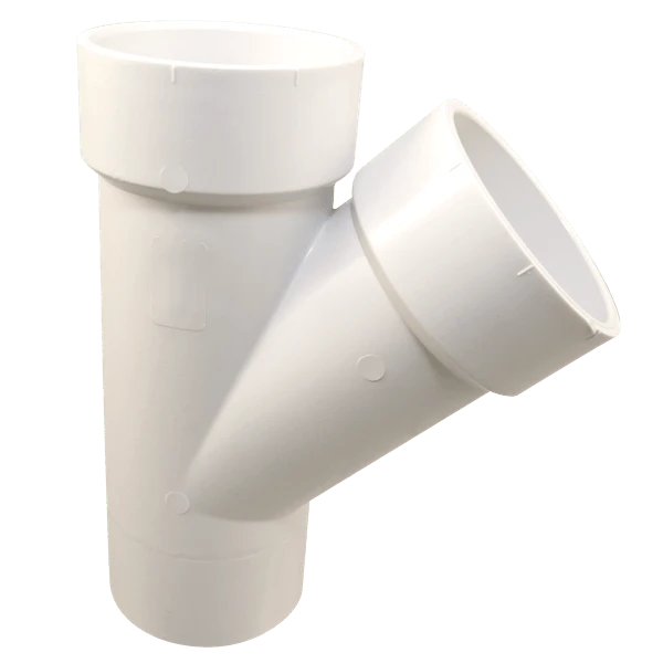 NIBCO K097450 Reducing Street Wye, 3 x 3 x 1-1/2 Inch Size, Spigot x Hub x Hub End Style, PVC | BU4NRA