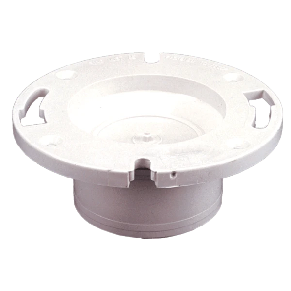 NIBCO K440100 Closet Flange With Knockout Test Plug, 4 x 3 Inch Size, PVC | BU4NWW