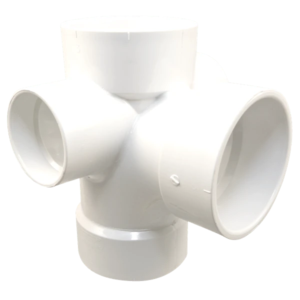 NIBCO K490500 Tee, 4 x 4 x 4 x 2 x 2 Inch Size, Hub End Style | BU4NZM