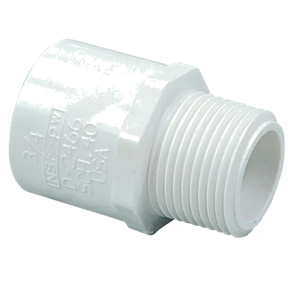 NIBCO L030700 Male Reducing Adapter, 3/4 x 1/2 Inch Size, PVC | BU4WMW