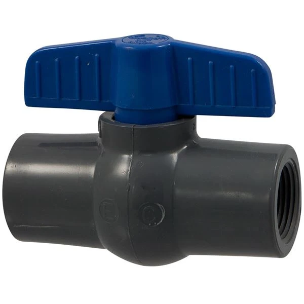 NIBCO MA063AC Compact Economy Ball Valve, 1-1/2 Inch Valve Size, Threaded End Style, PVC Body | CB7LFK