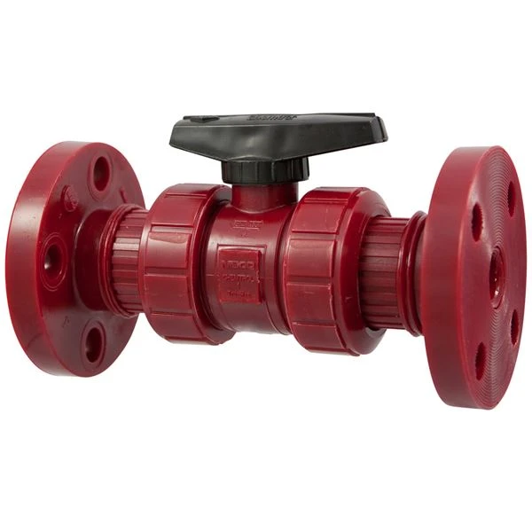 NIBCO MD912AC True Union Ball Valve, 1-1/2 Inch Valve Size, Flanged End Style, 150 lb, PVDF Body | CC2KVK