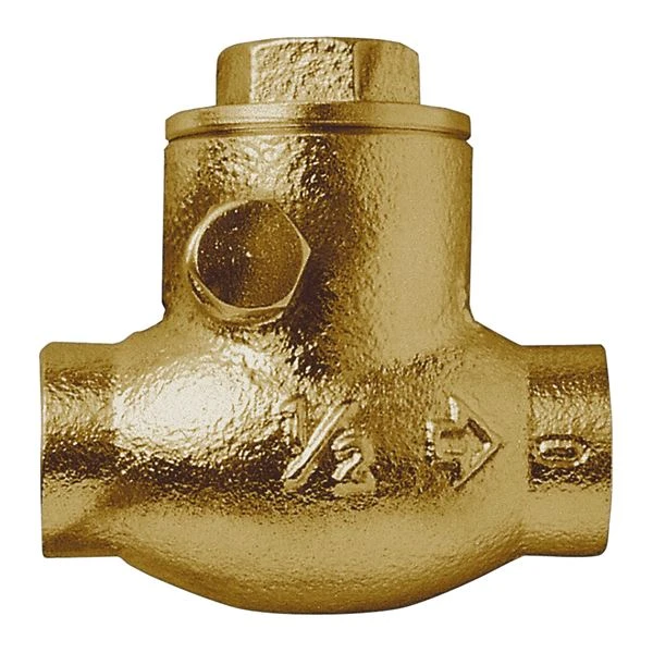 NIBCO N003268 Swing Check Valve, 3/4 Inch Valve Size, Solder Joint, Brass Body | BY3TZY