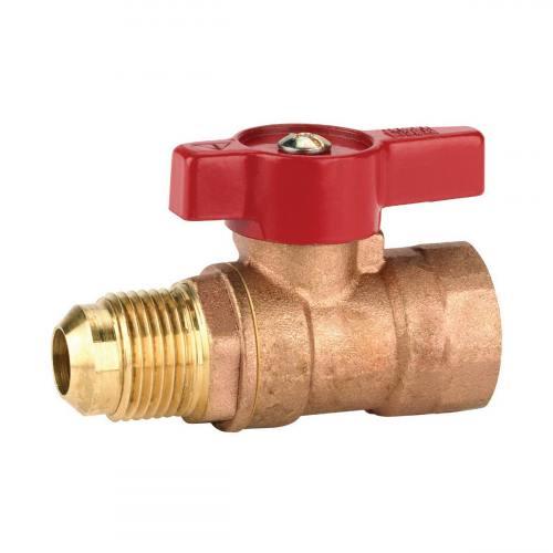 NIBCO N014158 Quarter-Turn Ball Valve, 15/16 x 3/4 Inch Valve Size, Flare End Style, Brass Body | BZ2LMC