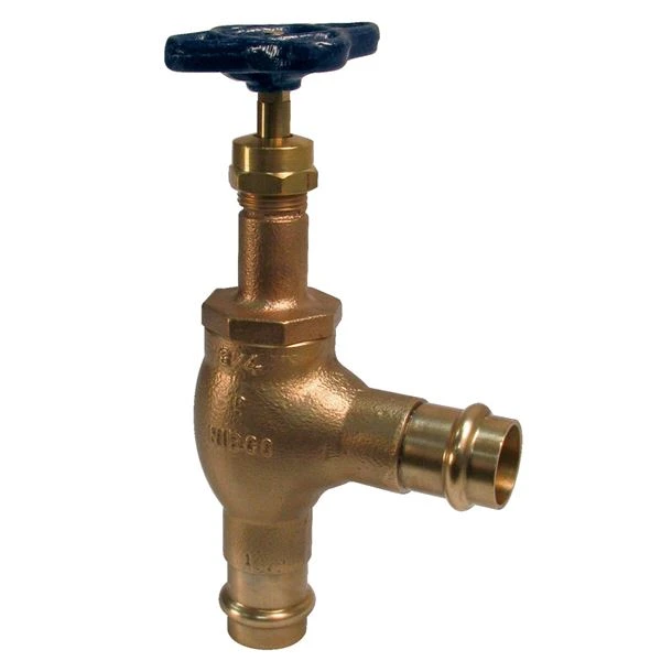 NIBCO NF4K00A Angle Valve, 1 Inch Size, Female Press End Style, Bronze Body | BY7HCU
