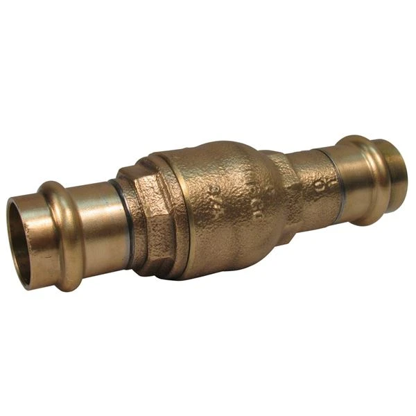 NIBCO NF7Q00A Lift In-Line Check Valve, 1 Inch Valve Size, Bronze Body | BY7HDN