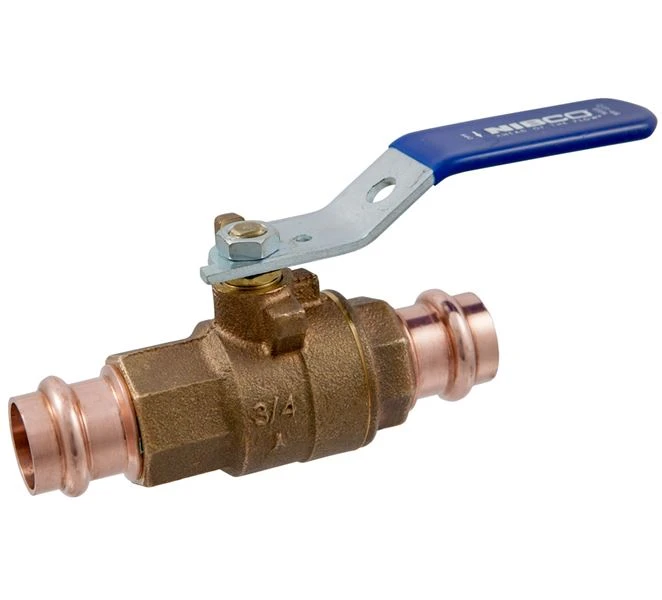 NIBCO NF84CED Ball Valve, 2 Piece, 2 Inch Valve Size, Press x Female Press End Style, Bronze Body | CB9QBR
