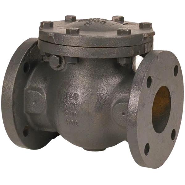 NIBCO NHE3U0K Swing Check Valve With Weight, 6 Inch Valve Size, Flanged Cast Iron Body | BZ7KFB