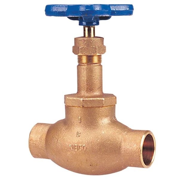 NIBCO NJ2K00A Globe Valve, 1 Inch Size, Solder End Style, Bronze Body | CC2WEB