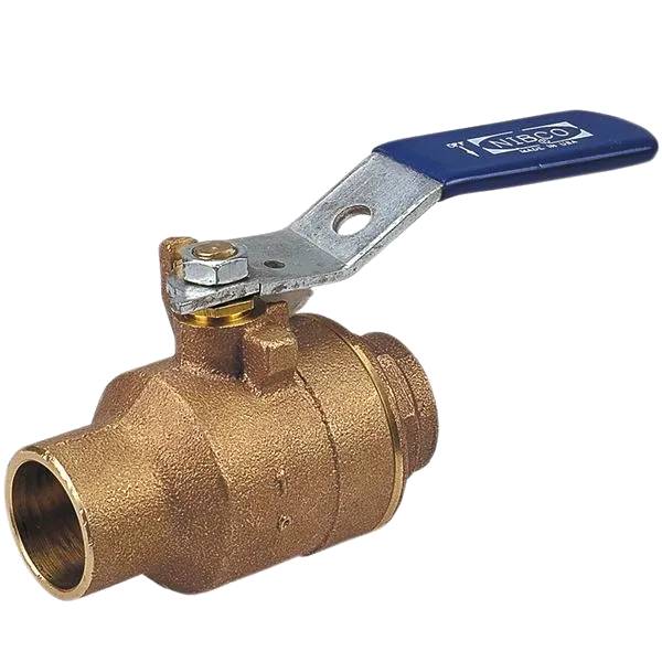 NIBCO NJ8310D Ball Valve, 2 Piece, 2 Inch Valve Size, Solder End Style, Bronze Body | BY9UUM