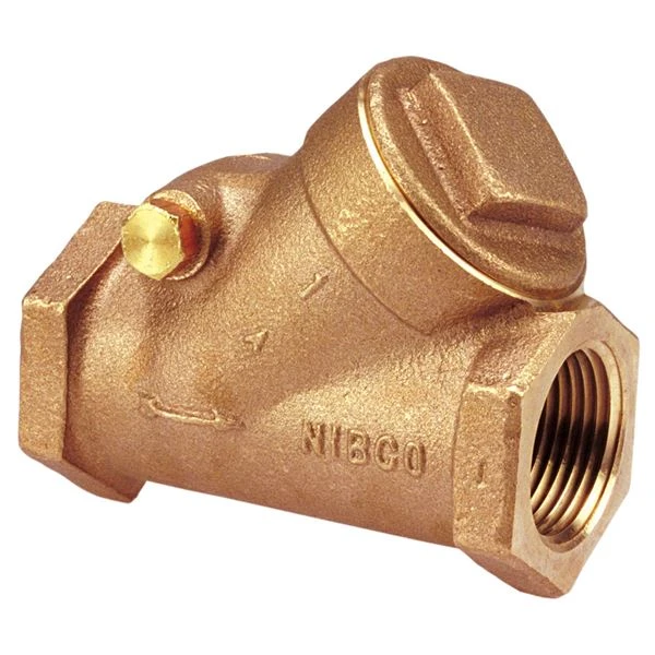 NIBCO NL7K02F Y-Pattern Swing Check Valve, 3 Inch Valve Size, Threaded, PTFE, Bronze Body | BZ3GEZ