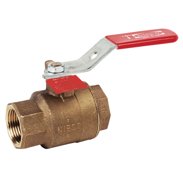 NIBCO NL9504D Ball Valve, 2 Piece, 2 Inch Valve Size, Threaded End Style, Bronze Body | CC3MWM