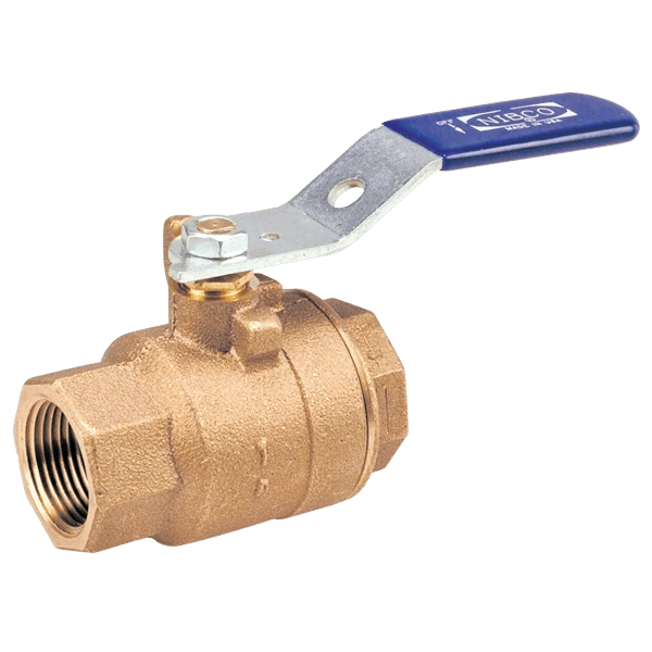 NIBCO NL950LD Ball Valve, 2 Piece, 2 Inch Valve Size, FNPT End Style, Bronze Body | CA9WQD