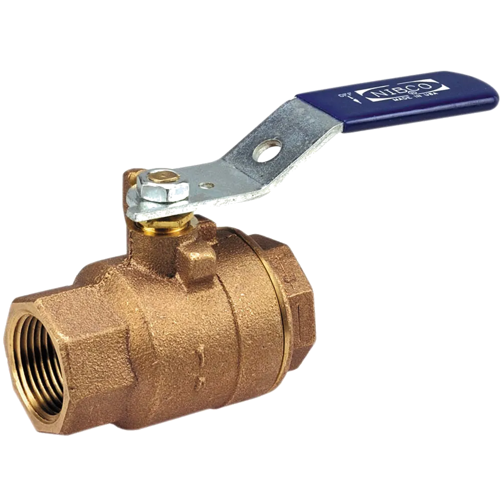 NIBCO NL950EA Ball Valve, 2 Piece, 1 Inch Valve Size, NPT End Style, Bronze Body | CC3MWU